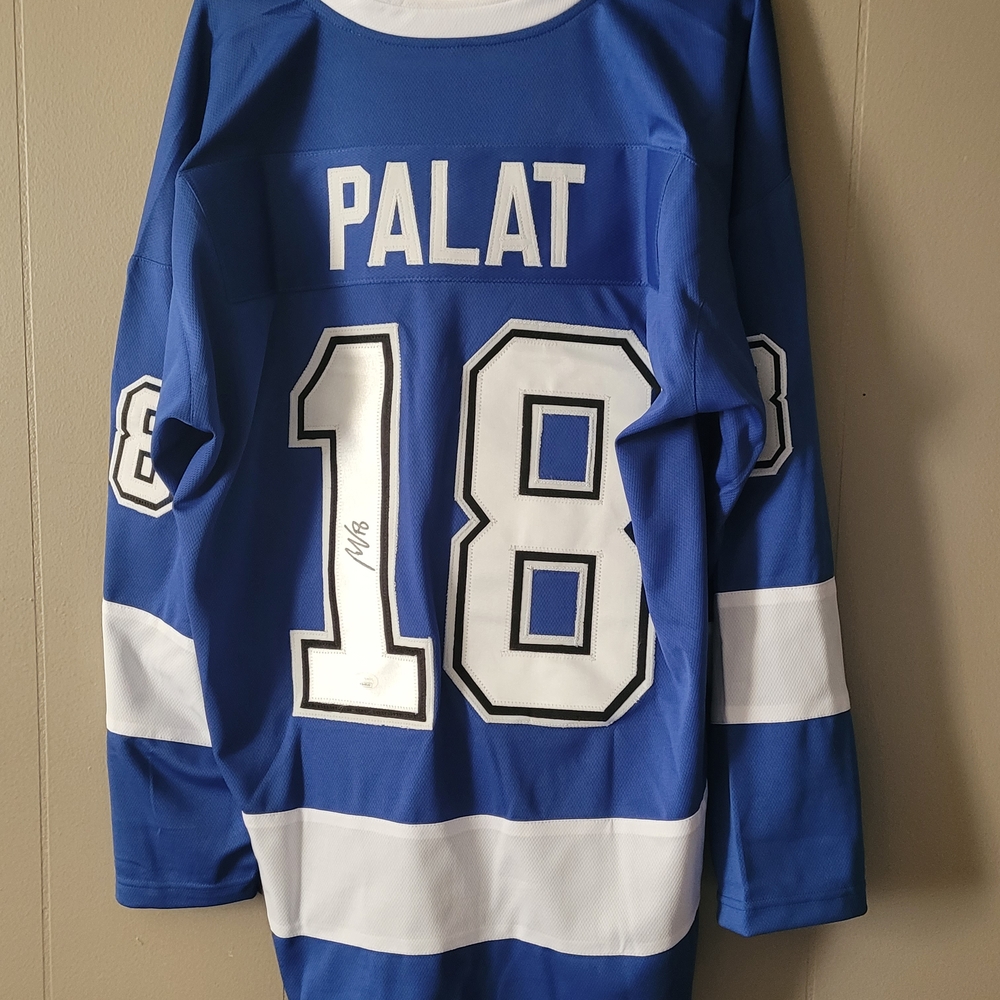 Signed Blue Hockey Jersey with Number 18